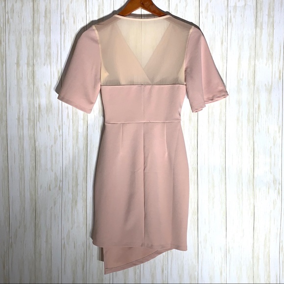 ASOS Faux Wrap Dress with Mesh Back Size 2 - Picture 2 of 8